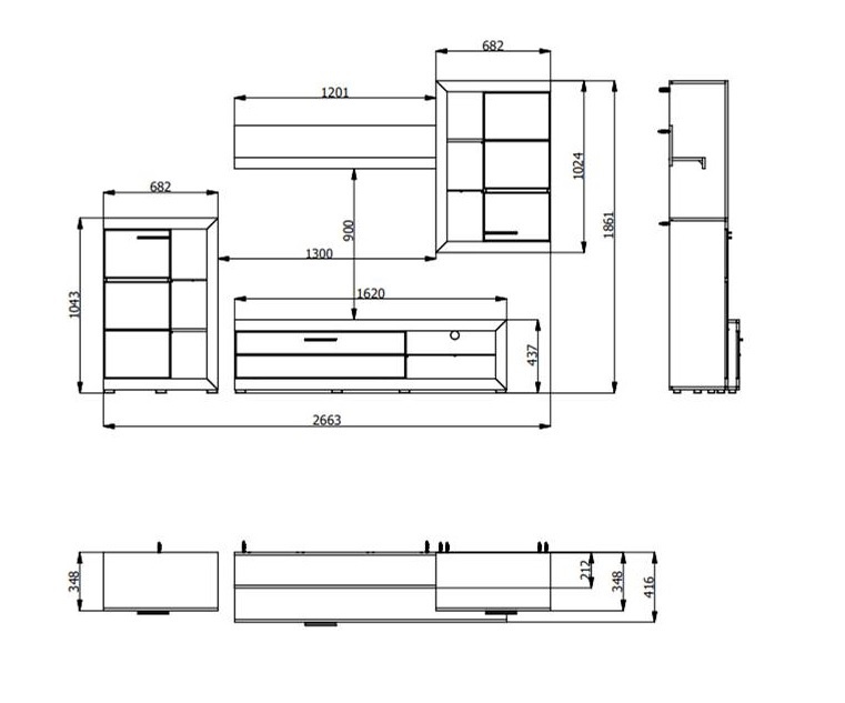 Obývacia stena jonah - biela/betón.

 

Televízny stolík sa skladá z výklopných dvierok a otvoreného priestoru s presklenou policou.

 

Stena je vyrobená z kvalitného lamina hrúbky 16mm, ktoré poteší nenáročnou údržbou a odolnosťou proti poškodeniu a vlhkosti.

 

Obývaciu stenu Jonah v inom farebnom prevedení nájdete nižšie v súvisiacich produktoch.
