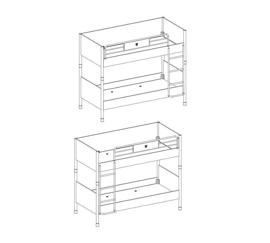 Izba pre dve deti cody - dub svetlý/čierna.

 

Dominantným prvkom v izbe je poschodová posteľ, ktorú môžete rozložiť na dve oddelené lôžka.

 

Komoda poskytne tri zásuvky na uloženie oblečenia, posteľnej bielizne a ďalšieho ľubovoľného príslušenstva.

 

Nábytok je vyrobený z kvalitného lamina, ktoré poteší dobrou mechanickou odolnosťou a jednoduchou údržbou.

 

Izba pre dve deti Cody sa skladá z týchto prvkov:


	Poschodová posteľ Cody 90x200cm - 106x172x208cm (š, v, h)
	Zásuvková komoda Cody - 73x75x43cm (š, v, h)
	Štvordverová skriňa so zrkadlami Cody - 183x210x56cm (š, v, h)


 

Všetok nábytok patriaci do kolekcie Cody nájdete nižšie v súvisiacich produktoch.

 

Krátka videoukážka vám priblíži kolekciu Cody.

 