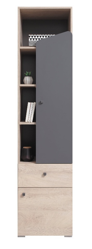 Úzky regál gama i - dub/antracit.

 

Regál ponúka veľké množstvo úložného priestoru v podobe poličiek, zásuvky a dvierok.