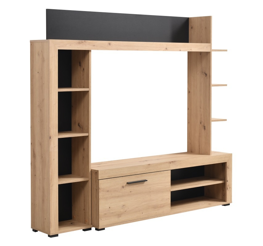 Obývacia stena bethany - dub artisan/čierna.

 

K dispozícii je priestor na televíziu o velkosti až 50"(palcov), pod ktorým sú dve priechodky pre ľahké zavedenie káblov.

 

Obývaciu stenu Bethany ponúkame tiež v prevedení dub šedý/čierna, ktorú nájdete nižšie v súvisiacich produktoch spolu s ďalšími tipy na nábytok do obývacej izby.