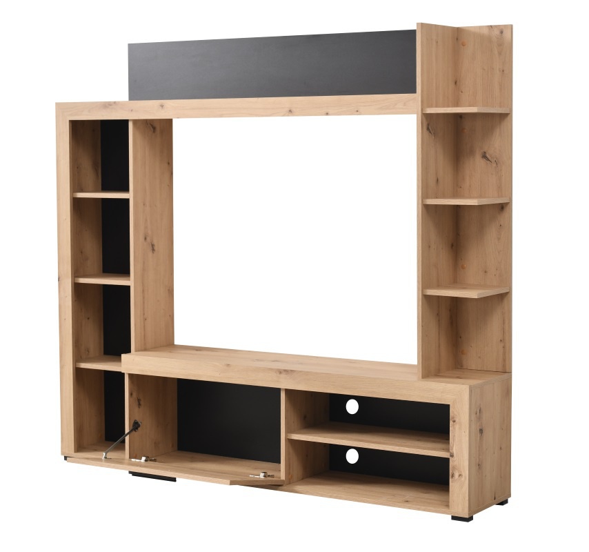 Obývacia stena bethany - dub artisan/čierna.

 

K dispozícii je priestor na televíziu o velkosti až 50"(palcov), pod ktorým sú dve priechodky pre ľahké zavedenie káblov.

 

Obývaciu stenu Bethany ponúkame tiež v prevedení dub šedý/čierna, ktorú nájdete nižšie v súvisiacich produktoch spolu s ďalšími tipy na nábytok do obývacej izby.