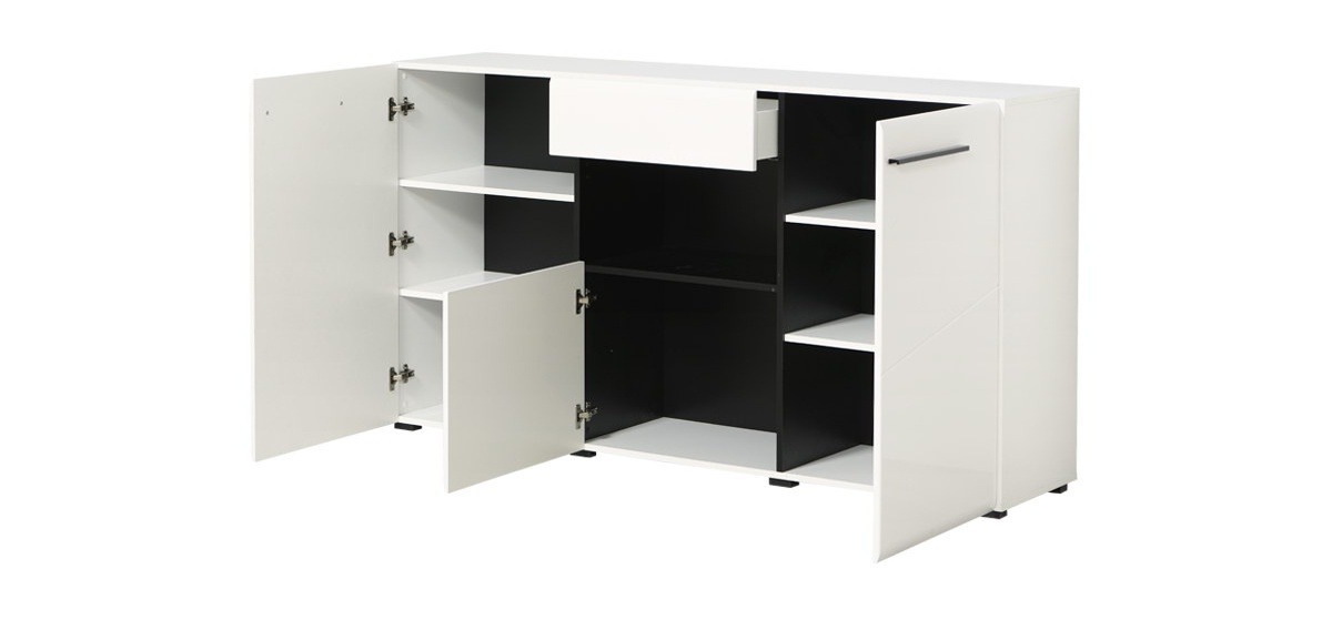 Obývacia zostava s osvetlením heber - biela/čierna.

 

Obývacia zostava Heber sa skladá z týchto dielov: 

- vitrína vysoká s osvetlením (58x190x35cm - š, v, h)

- vitrína široká s osvetlením (87,5x124x35cm - š, v, h)

- televízny stolík s osvetlením (150x49,5x41,5cm - š, v, h)

- nástenná polica (120x22x19,5cm - š, v, h)

- komoda (173x96,5x41,5cm - š, v, h)

 

Do širokej vitríny pohodlne umiestnite dekorácie, knihy alebo iné doplnky.

 

Kolekcia Heber je variabilný, tzn.