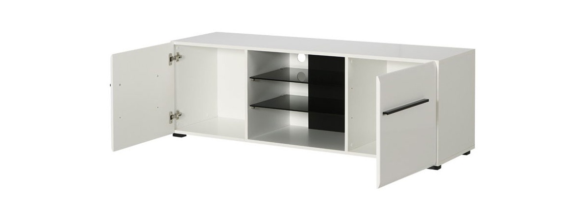 Obývacia zostava s osvetlením heber - biela/čierna.

 

Obývacia zostava Heber sa skladá z týchto dielov: 

- vitrína vysoká s osvetlením (58x190x35cm - š, v, h)

- vitrína široká s osvetlením (87,5x124x35cm - š, v, h)

- televízny stolík s osvetlením (150x49,5x41,5cm - š, v, h)

- nástenná polica (120x22x19,5cm - š, v, h)

- komoda (173x96,5x41,5cm - š, v, h)

 

Do širokej vitríny pohodlne umiestnite dekorácie, knihy alebo iné doplnky.

 

Kolekcia Heber je variabilný, tzn.