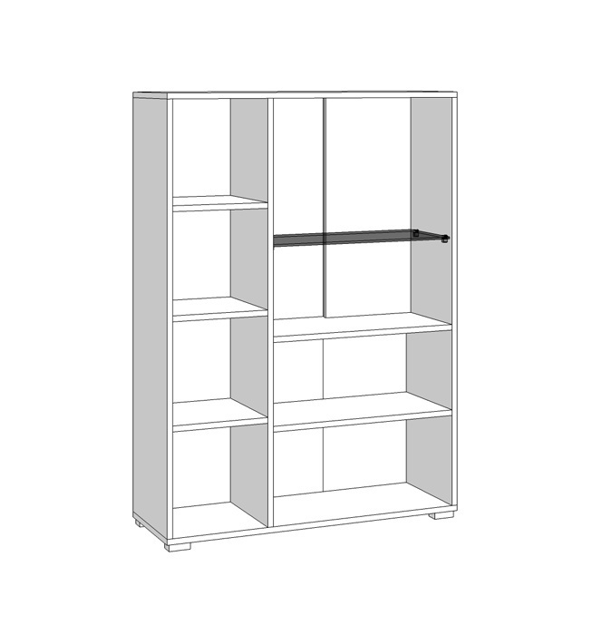 Vitrína široká heber - biela/čierna.

 

Ak by ste chceli objednať vitrínu s osvetlením, máme túto variantu zobrazenú v súvisiacich produktoch, spoločne s ostatnými prvkami tejto kolekcie.