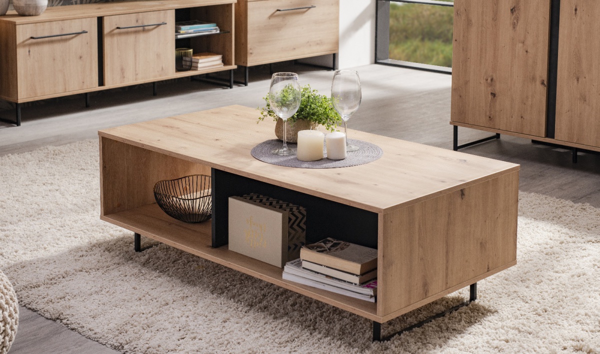 Konferenčný stolík nathan - dub artisan/čierna.

 

Spoločne s ostatnými prvkami kolekcie Nathan, môžete obývačku vybaviť podľa svojich predstáv.