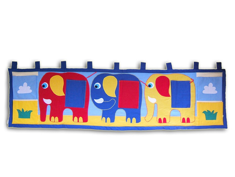 Vreckár za posteľ slony 195x55cm.