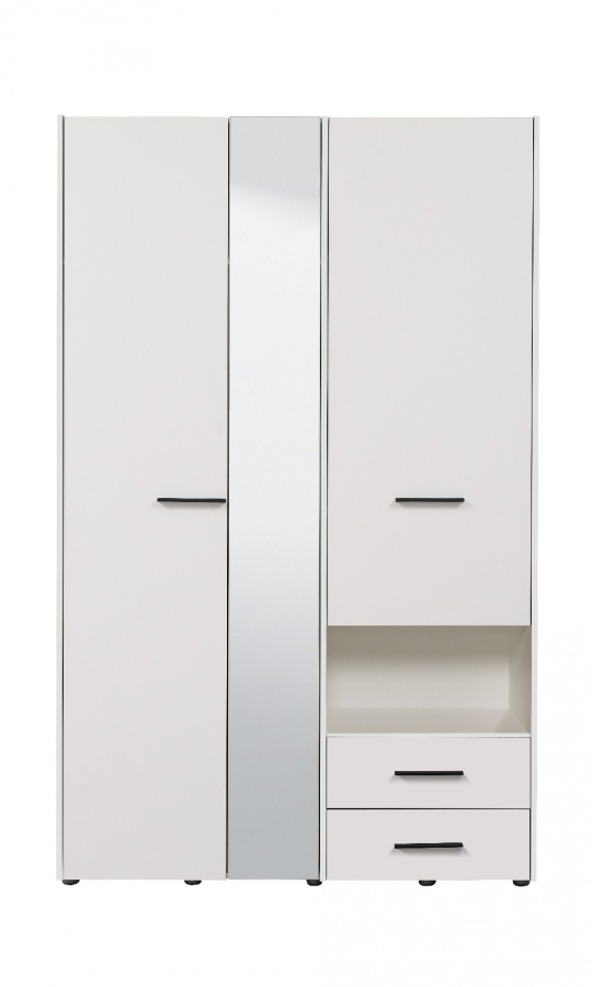 Šatníková skriňa so zrkadlom samuel 3d - biela.

 

Ak sa vám skriňa zapáčila, ale nepasuje vám farba, ponúkame túto kolekciu aj v ďalších dvoch odtieňoch, ktoré nájdete nižšie, v súvisiacich produktoch.