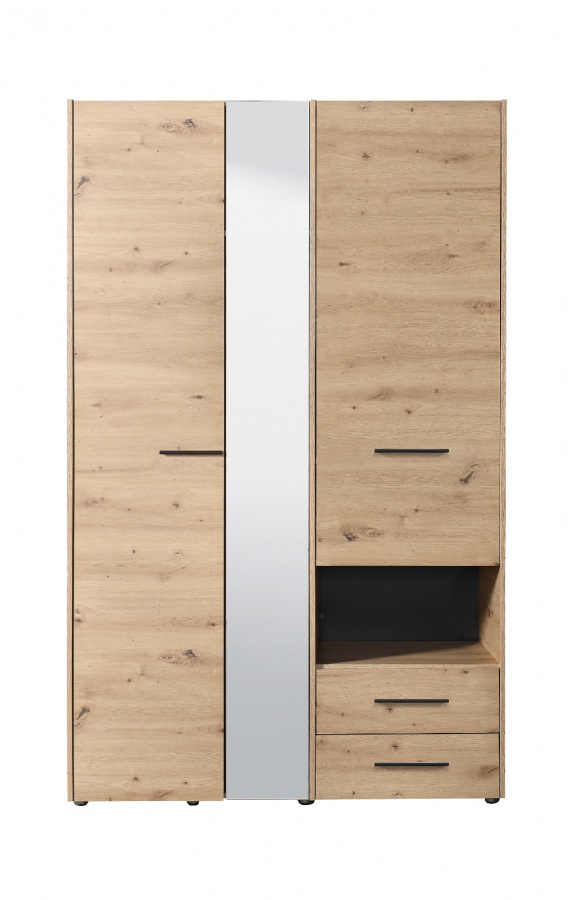 Šatníková skriňa so zrkadlom samuel 3d - dub artisan.

 

Ak sa vám skriňa zapáčila, ale nepasuje vám farba, ponúkame túto kolekciu aj v ďalších dvoch odtieňoch, ktoré nájdete nižšie, v súvisiacich produktoch.