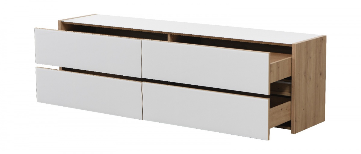 Televízny stolík embra - dub artisan/biely lesk.

 

Ak hľadáte nábytok, ktorý má dekor dreva a zároveň moderný dizajn, je kolekcia Embra výborným tipom.