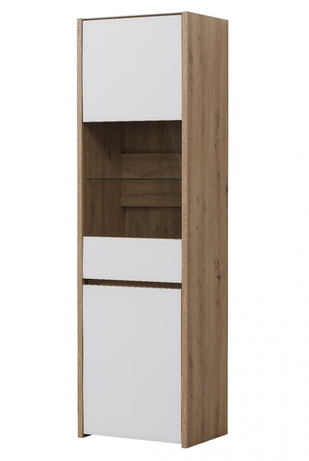 Vysoká vitrína embra - dub artisan/biely lesk.

 

Ak hľadáte nábytok, ktorý má dekor dreva a zároveň moderný dizajn, je kolekcia Embra výborným tipom.