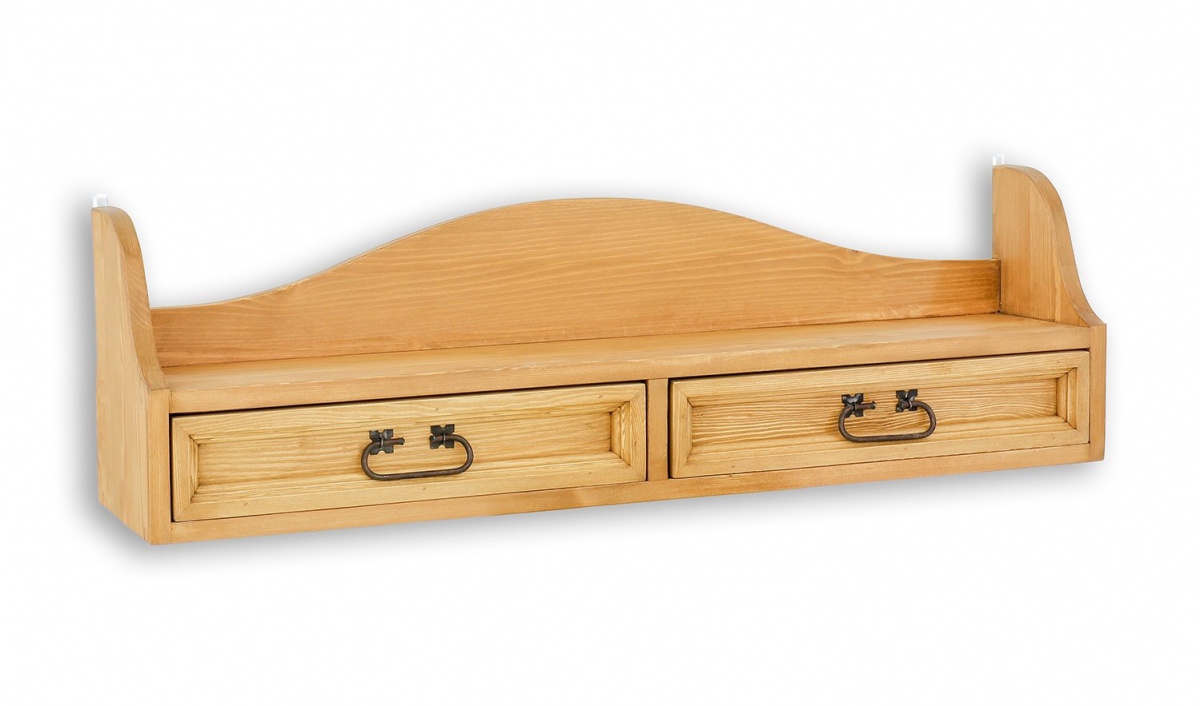 Police s šuplíky sedliacka cos 10 - k13 bielena borovica.