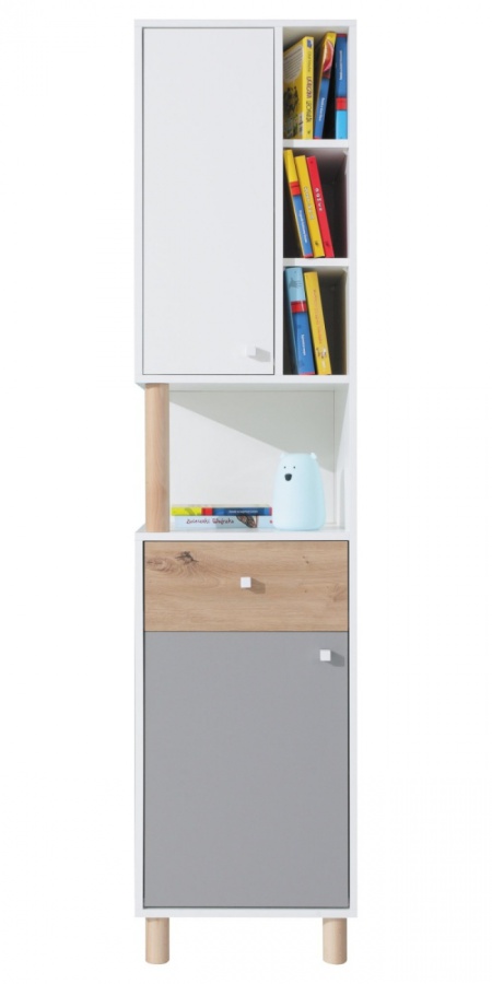 Detská izba rasmus iii - biela/sivá/dub artisan.

 

Detská izba III sa skladá z týchto prvkov:


	Šatníková skriňa dvojdverová Rasmus - 80x190x50cm (š, v, h)
	Písací stôl Rasmus - 125x76x55cm (š, v, h)
	Kombinovaná skriňa Rasmus 6 - 45x190x40cm (š, v, h)
	Skriňa so šuplíkmi Rasmus 1D - 45x190x40cm (š, v, h)
	Závesná skrinka Rasmus 12 - 125x30x25cm (š, v, h)
	Šuplíková komoda Rasmus - 90x90x40cm (š, v, h)


 

Šatník ponúka dostatočný úložný priestor, kde môžete pohodlne umiestniť ako drobné oblečenie, tak bundy, kabáty alebo iné potreby.

 

Zapáčila sa vám kolekcia Rasmus?