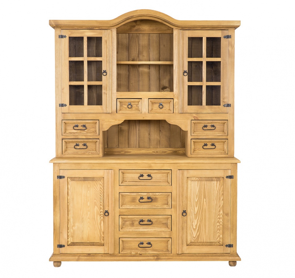 Kredenc z masívu vit 117 slim - k03 - biela patina.