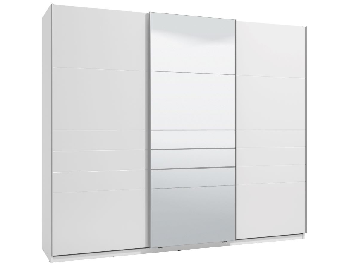 Trojdverová posuvná skriňa so zrkadlom auri 270 - biela/biela lesk.

 

Ku skrini môžete dokúpiť spomaľovače dojazdu dverí či vonkajší rám s osvetlením.

 

Rozmery trojdverovej šatníkovej skrine Auri so zrkadlom sú 262,5x224x65,5cm (š, v, h).

 

Doplnkový sortiment, rovnako ako ďalšie odporúčaný nábytok nájdete v súvisiacom tovaru nižšie.