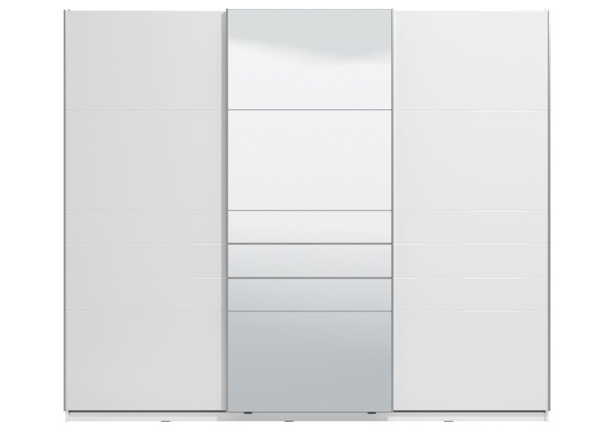 Trojdverová posuvná skriňa so zrkadlom auri 270 - biela/biela lesk.

 

Ku skrini môžete dokúpiť spomaľovače dojazdu dverí či vonkajší rám s osvetlením.

 

Rozmery trojdverovej šatníkovej skrine Auri so zrkadlom sú 262,5x224x65,5cm (š, v, h).

 

Doplnkový sortiment, rovnako ako ďalšie odporúčaný nábytok nájdete v súvisiacom tovaru nižšie.