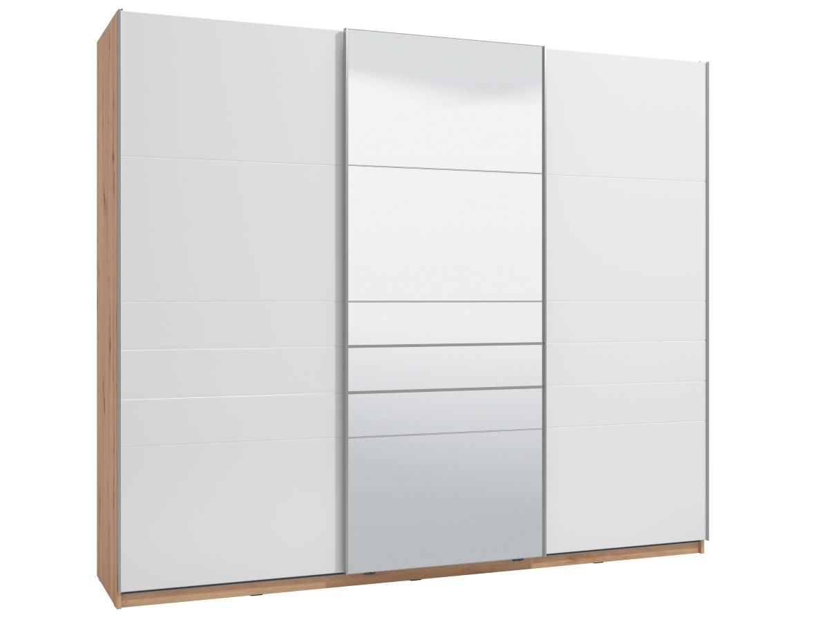 Moderná spálňa auri iii - dub artisan/biela.

 

Posteľ je celočalúnená a použitá látka v tmavo zelenom odtieni nesie označenie MONOLITH 37.

 

Priestranná šatníková skriňa vás nadchne svojou úložnou plochou, ktorú zaisťuje nielen objemná visiaca plocha, ale taktiež prehľadný policový systém.

 

Nábytok je vyrobený z lamina v dekore dub artisan a v bielej farbe v sile 16 a 25mm.

 

Moderná spálňa Auri III sa skladá z týchto prvkov:


	Manželská posteľ 160x200cm Corey - 193x110x214cm (š, v, h), ložná plocha je 160x200cm
	2x Nočný stolík Auri - 45x69x40cm (š, v, h)
	Kombinovaná komoda Auri - 108x87x40cm (š, v, h)
	Trojdverová posuvná skriňa so zrkadlom Auri - 262,5x224x65,5cm (š, v, h)
	Rám k šatníkovej skrini 270 s osvetlením 6 LED



Všetok nábytok patriaci do kolekcie Auri nájdete nižšie v súvisiacich produktoch.