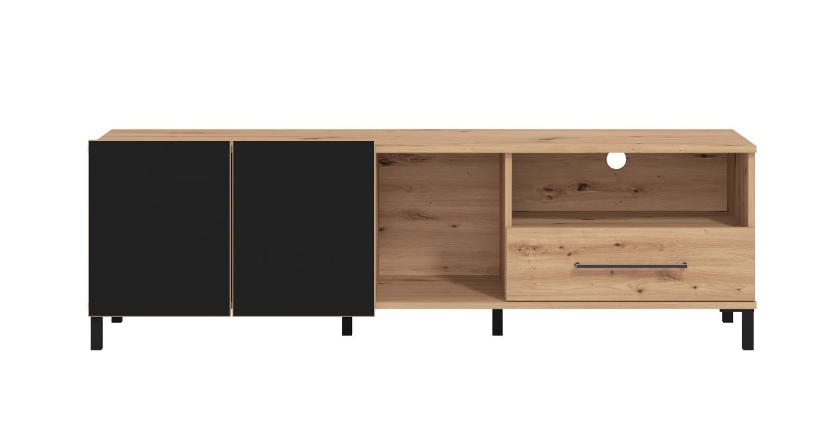 Tv stolík nibiru 160cm - dub artisan/čierna.

 

Rozmery TV stolíka Nibiru 160 cm sú 160x50,5x41,5 cm (š, v, h).