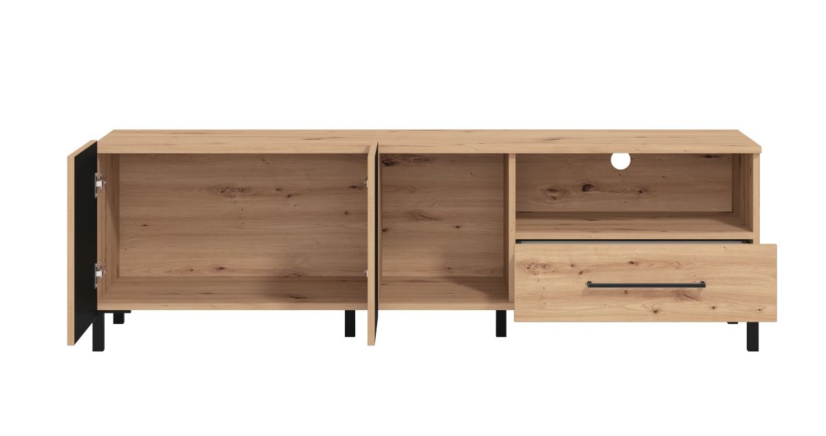 Tv stolík nibiru 160cm - dub artisan/čierna.

 

Rozmery TV stolíka Nibiru 160 cm sú 160x50,5x41,5 cm (š, v, h).