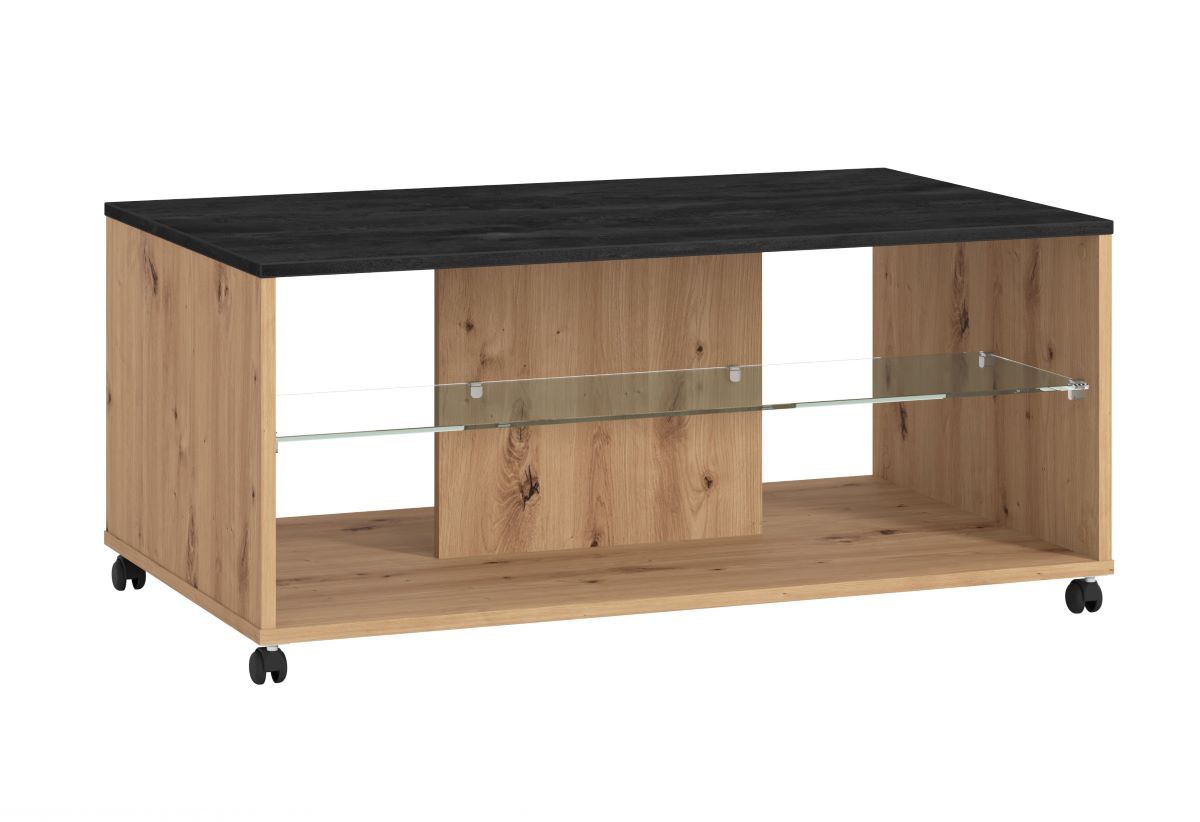 Konferenčný stolík eira - dub artisan/čierna.

 

Rozmery konferenčného stolíka Eira sú 101x45x60 cm (š, v, h).