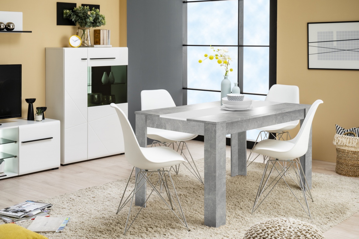 Jedálenský stôl george - beton/biela.

Jedálenský stôl George je obdĺžnikového tvaru a na jeho výrobu je použité lamino s hrúbkou 16mm v šedom dekore imitujúce kameň.

Vďaka modernému dizajnu jedálenských stolov George, môžete jedáleň vybaviť kvalitným a vkusným nábytkom.

 

Ak by vám nepasoval uvedená farebná kombinácia jedálenského stola George, môžete vyberať z ďalších farebných kombinácií, ktoré máme zobrazené nižšie, v súvisiacich produktoch.

 

Rozmery jedálenského stola: 135 x 80,5 x 74,5cm (d, š, v)