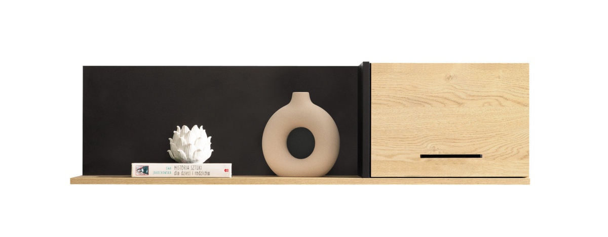 Závesná polica otis - dub/čierna.

 

Polica je vyrobená z obľúbeného lamina hrúbky 16 mm s upravenými ABS hranami, ktoré zaistia čistý ničím nenarušený dizajn.

 

Rozmery závesné police Otis sú 110x30x25cm (š, v, h).

 

Všetok nábytok patriaci do kolekcie Otis nájdete nižšie v súvisiacich produktoch.