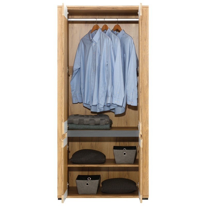 Šatníková skriňa memphis 7 - dub granson/grafit.

 

Do priestoru spálne alebo predsiene odporúčame šatníkovú skriňu Memphis, ktorá je štvordverová.


Pokiaľ sa Vám kolekcia Memphis zapáčila, pozrite sa na ďalšie prvky z tejto kolekcie, ktoré nájdete nižšie, v súvisiacich produktoch, spoločne s ich parametrami.

 

Rozmery šatníkovej skrine Memphis sú: 91x193,5x54cm (š, v, h)