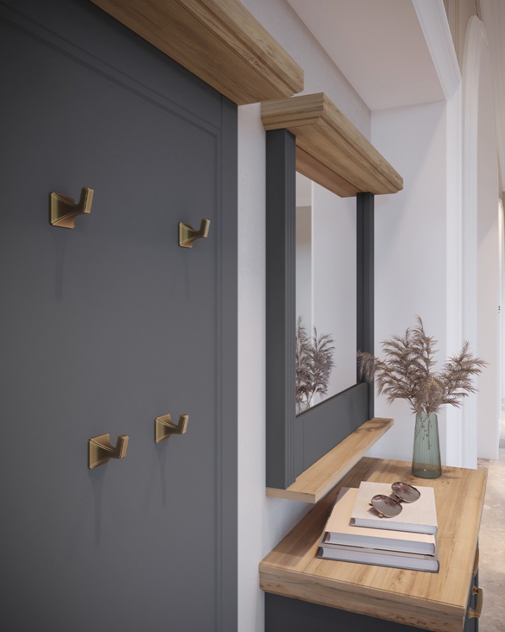 Predsieň artis - šedá/orech pacific.

 

Predsieňová zostava je vyrobená z kvalitného MDF o hrúbke 25mm a lamina hrúbky 18mm.

 

Predsieň Artis sa skladá z nasledujúcich produktov:


	Predsieňová skriňa Artis - 65x193x38cm (š, v, h)
	Botník Artis - 65x51x38cm (š, v, h)
	Kombinovaná komoda Artis - 86x102x38cm (š, v, h)
	Vešiakový panel Artis - 65x115x13cm (š, v, h)
	Zrkadlo Artis - 84x79x13cm (š, v, h).



Všetky produkty patriace do kolekcie Artis nájdete nižšie v súvisiacich produktoch.