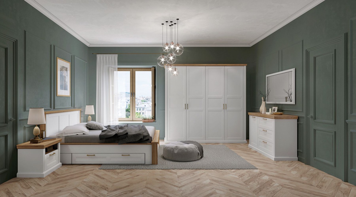 Štvordverová šatníková skriňa artis - biela/orech pacific.

 

Dizajn skrine sa nesie v duchu vidieckeho prírodného štýlu Provence, ktorý zdobia vyrezávané čelá a profilované dekoratívne lišty.

 

Silná MDF doska s hrúbkou 25mm spolu s laminom tvorí dohromady kvalitný kompaktný celok.

 

Rozmery štvordverovej šatníkovej skrine Artis sú 236x227x59cm (š, v, h).

 

Všetok nábytok patriaci do kolekcie Artis nájdete nižšie v súvisiacich produktoch.