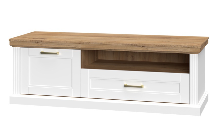 Obývacia izba artis - biela/orech pacific.

 

 

Televízny stolík Artis je vybavený 1 zásuvkou, 1 skrinkou a 1 otvorenou priehradkou.

 

Konferenčný stolík Artis má priestrannú 1 zásuvku a 1 otvorenú priehradku.

 

Nízka vitrína Artis obsahuje 2 skrinky, horná je krytá dvierkami s tvrdeným sklom a spodná plnými dvierkami.

 

Široká vitrína Artis je vybavená 2 skrinkami, 1 otvoreným regálom a 1 zásuvkou.

 

Polica Artis je vyrobená z profilovanej MDF dosky, potiahnutej fóliou v dekore orecha pacific.

 

 

Obývacia izba Artis-biela/orech pacific sa skladá z týchto produktov:


	TV stolík Artis-biela/orech pacific – 151x52x54cm (š,v,h)
	Konferenčný stolík Artis-biela/orech pacific – 110x40x61cm (š,v,h)
	Nízka vitrína Artis-biela/orech pacific – 66x132x48cm (š,v,h)
	Široká vitrína Artis-biela/orech pacific – 101x200x48cm (š,v,h)
	Police Artis-orech pacific – 14x5x19cm (š,v,h)
	2x Osvetlenie pre vitríny – LN-18W


 


Všetky produkty z kolekcie Artis nájdete nižšie v súvisiacich produktoch.