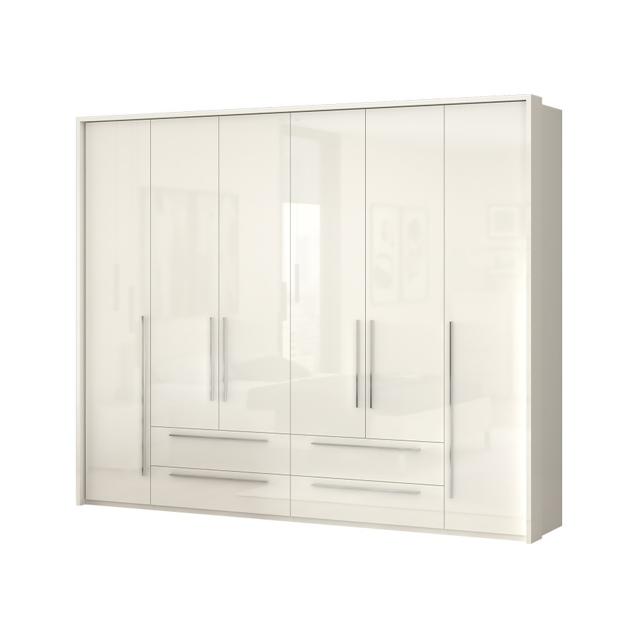 Šesťdverová skriňa tiana-béžová - p66/pn základná.

 

Všetky viditeľné strany skrine sú potiahnuté vysoko lesklým UV lakom, ktorý je štyrikrát odolnejší voči fyzickému poškodeniu v porovnaní so štandardným lakom, v tomto prípade odtieňom v teplej béžovej farbe.

 

Varianty šesťdverových skríň bez zásuviek:


	P6/PN - Skriňa v základnom prevedení - 272x224x56cm (š, v, h), hmotnosť 232,17kg
	P6A/PN - Skriňa obohatená o ozdobný rám – 277x226x60cm (š, v, h), hmotnosť 254,47kg
	P6A/PN - Skriňa obohatená o ozdobný rám s osvetlením – 277x226x60cm (š, v, h), hmotnosť 255,12kg


Skriňa sa skladá z troch rovnakých dvojdverových častí, ktoré obsahujú vždy tri široké police a jednu širokú šatníkovú tyč.

 

Varianty šesťdverových skríň s jednou zásuvkovou časťou:


	P62/PN - Skriňa v základnom prevedení - 272x224x56cm (š, v, h), hmotnosť 238,88kg
	P62A/PN - Skriňa obohatená o ozdobný rám – 277x226x60cm (š, v, h), hmotnosť 261,18kg
	P62B/PN - Skriňa obohatená o ozdobný rám s osvetlením – 277x226x60cm (š, v, h), hmotnosť 261,83kg


Dvojdverové časti bez zásuviek obsahujú vždy tri široké police a jednu širokú šatníkovú tyč.

 

Varianty šesťdverových skríň s dvoma zásuvkovými časťami po stranách:


	P64-2/PN - Skriňa v základnom prevedení - 272x224x56cm (š, v, h), hmotnosť 245,59kg
	P64A-2/PN - Skriňa obohatená o ozdobný rám – 277x226x60cm (š, v, h), hmotnosť 267,89kg
	P64B-2/PN - Skriňa obohatená o ozdobný rám s osvetlením – 277x226x60cm (š, v, h), hmotnosť 268,54kg


Dvojdverové časti so zásuvkami ponúkajú okrem dvoch zásuviek aj jednu policu a jednu šatníkovú tyč.

 

Varianty šesťdverových skríň s dvoma zásuvkovými časťami uprostred:


	P64/PN - Skriňa v základnom prevedení - 272x224x56cm (š, v, h), hmotnosť 261,77kg
	P64A/PN - Skriňa obohatená o ozdobný rám – 277x226x60cm (š, v, h), hmotnosť 284,07kg
	P64B/PN - Skriňa obohatená o ozdobný rám s osvetlením – 277x226x60cm (š, v, h), hmotnosť 284,72kg


Každá z dvojdverových častí so zásuvkami ponúka okrem dvoch zásuviek aj jednu policu a jednu šatníkovú tyč.

 

Varianty šesťdverových skríň s tromi zásuvkovými časťami:


	P66/PN - Skriňa v základnom prevedení - 272x224x56cm (š, v, h), hmotnosť 252,3kg
	P66A/PN - Skriňa obohatená o ozdobný rám – 277x226x60cm (š, v, h), hmotnosť 274,6kg
	P66B/PN - Skriňa obohatená o ozdobný rám s osvetlením – 277x226x60cm (š, v, h), hmotnosť 275,25kg


Každá z dvojdverových častí so zásuvkami ponúka okrem dvoch zásuviek aj jednu policu a jednu šatníkovú tyč.

 

Pomocou doplnkového vybavenia, ktoré nájdete v súvisiacom tovare nižšie, si môžete každú zo skríň ešte viac prispôsobiť svojim potrebám.

Všetky produkty z kolekcie Tiana nájdete nižšie v súvisiacom tovare.