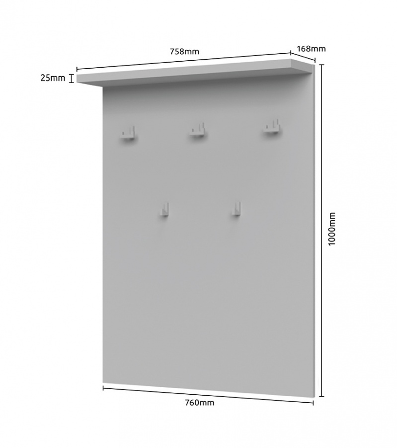 Moderná predsieň tiana - biela.

 

 

Predsieň pochádza z kolekcie Tiana, ktorá sa vyznačuje moderným vzhľadom s nádychom luxusu, a taktiež kvalitným spracovaním.

 


  
Moderná zostava do predsiene je tvorená dvojdverovou skriňou so zrkadlom, výsuvnou šatníkovou tyčou a policou, dvojdverovou komodou s 2 policami a 2 zásuvkami, dvojdverovým botníkom s policou a čalúneným sedákom, vešiakovým panelom s 8 hákmi a zrkadlom s LED osvetlením po stranách.

 

 
    
Nábytok je vyrobený z kvalitného lamina.

 

Moderná predsieň Tiana sa skladá z týchto prvkov:


	Predsieňová skriňa 2D so zrkadlom Tiana - 76x194x35cm (š, v, h)
	Predsieňová komoda Tiana - 76x117x35 cm (š, v, h)
	Čalúnený botník Tiana - 76x53x35cm (š, v, h)
	Vešiakový panel Tiana - 76x100x17cm (š, v, h)
	Predsieňové zrkadlo s LED osvetlením Tiana - 76x70x3,3cm (š, v, h)


 

 

Všetky produkty z kolekcie Tiana nájdete nižšie v súvisiacom tovare.