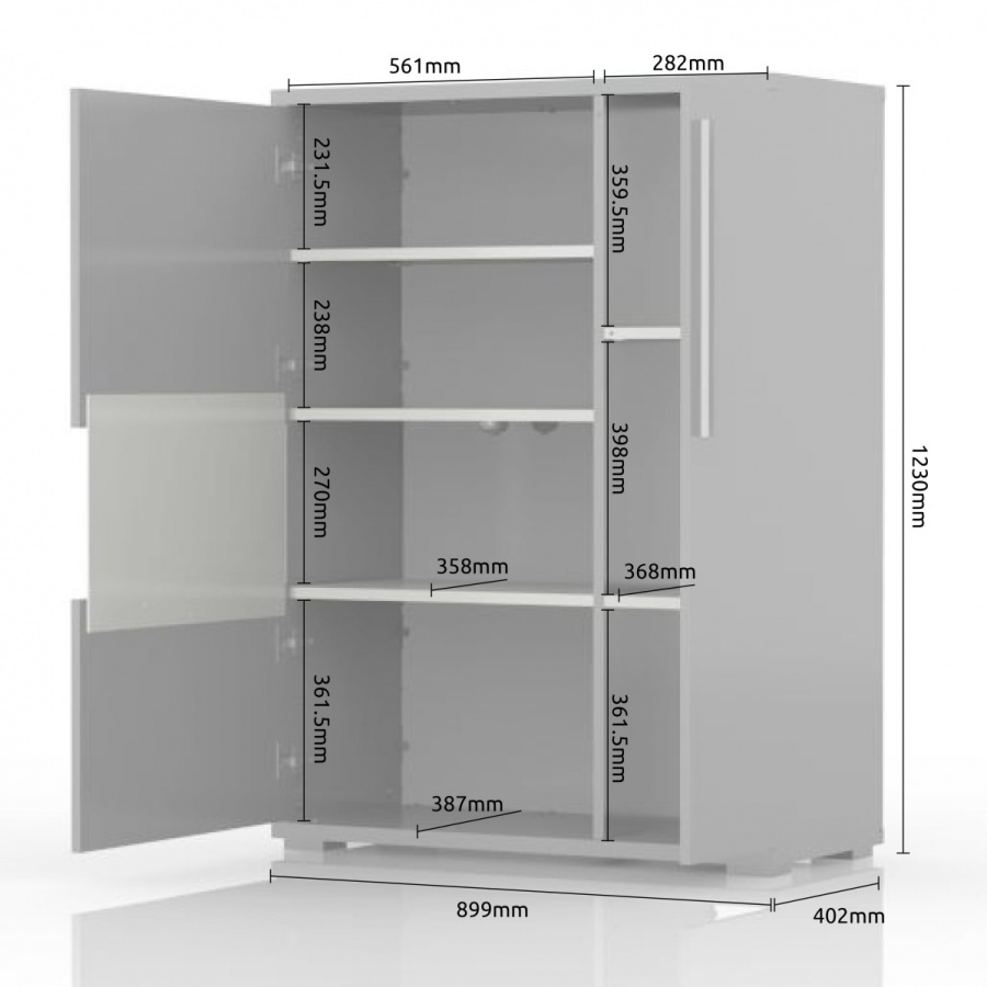 Dvojdverová vitrína tiana ii - béžová.

 


Vitrína je pokrytá užšími plnými dvierkami, za ktorými je vnútorný priestor rozdelený dvoma policami, a širšími dvierkami s presklením v prostrednej úrovni.

 


Rozmery dvojdverovej vitríny II Tiana sú 90x123x40cm (š, v, h).

 


Všetky produkty z kolekcie Tiana nájdete nižšie v súvisiacom tovare.