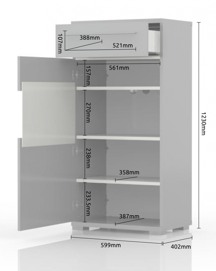 Kombinovaná vitrína tiana ii - béžová.

 

 

Kombinovaná vitrína Tiana prispeje k príjemnej atmosfére vašej obývačky.

 

 
Rozmery kombinovanej vitríny s osvetlením Tiana II sú 60x123x40cm (š, v, h).

 

 

Všetky produkty z kolekcie Tiana nájdete nižšie v súvisiacom tovare.