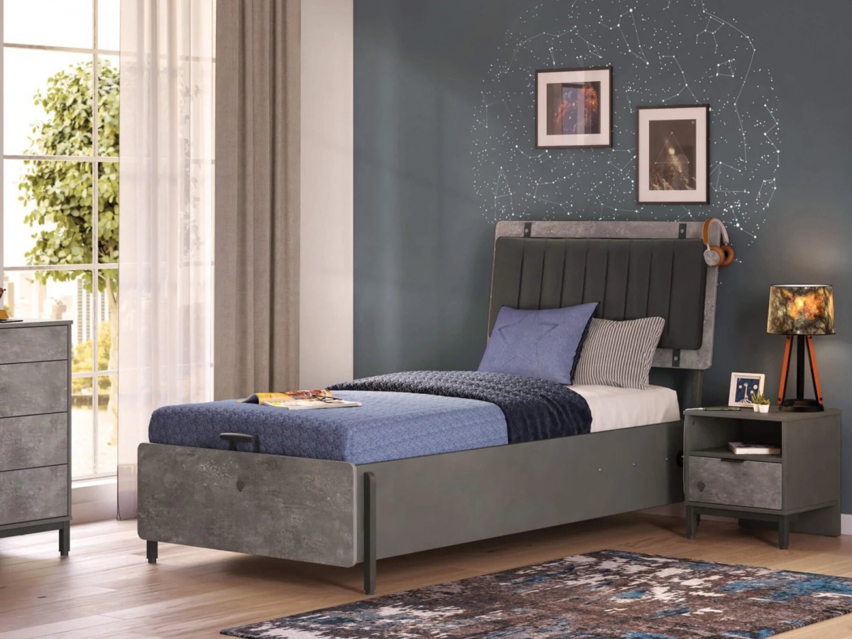 Posteľ s usb a úložným priestorom 120x200cm pluto - šedá/čierna.

 

 

Jednolôžková posteľ Pluto je prevedená veľmi moderne a splní vysoké nároky teenagera.

 


Rozmery postele s úložným priestorom Pluto sú 136x124x217cm (š, v, h).

 


Všetky produkty z kolekcie Pluto a vhodné matrace nájdete nižšie v súvisiacom tovare.