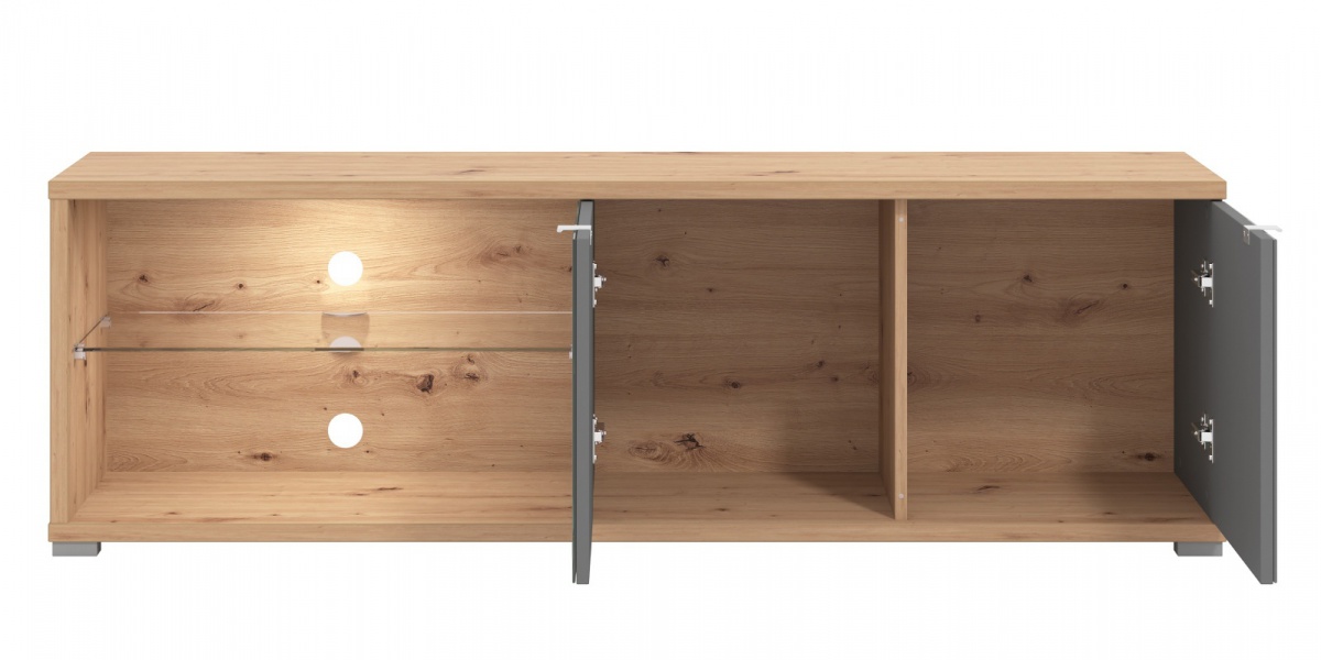 Tv stolík 160 s vnútorným osvetlením abuela - dub artisan/šedá.

 

TV stolek bude oporou pro vaši televizi a zároveň úložným prostorem pro případné televizní příslušenství.

 

Rozměry TV stolku 160 Abuela jsou 157,5x50,5x40cm (š, v, h).

 

Veškeré produkty z kolekce Abuela najdete níže v souvisjících produktech.