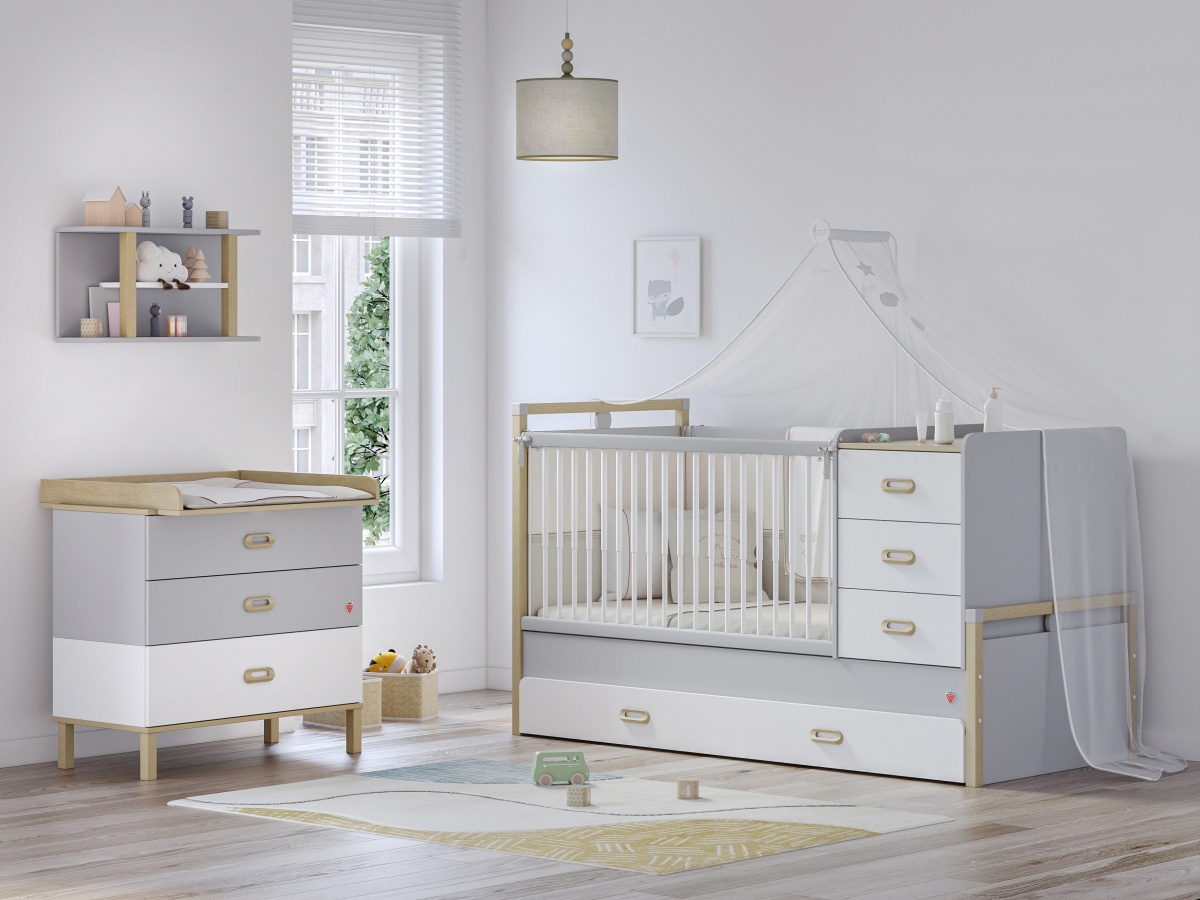 Detská rastúca postieľka 80x180 simba - šedá/biela/dub.

 

Všetci však poznáme, že deti rastú počas mrknutia oka a tak sa dá celá postieľka drobnou demontážou prerobiť na posteľ pre staršie dieťa.

 

Po celú dobu užívania postieľky postačí iba jeden matrac v rozmere 80x177 cm, pretože rozmer ložnej plochy sa nemení.

 

Rozmery rastúcej postieľky sú 87x109x187cm (š, v, h).

 

Všetky produkty z kolekcie Simba nájdete nižšie v súvisiacich produktoch.