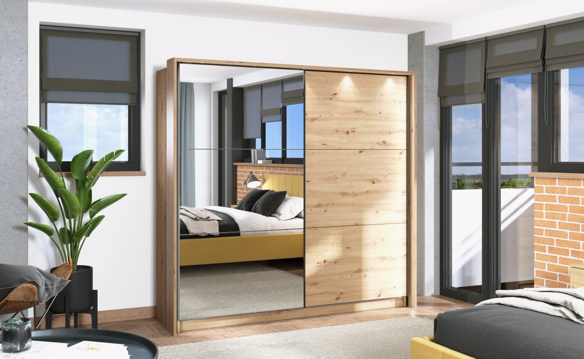 Šatníková skriňa s posuvnými dverami a zrkadlom catalina 220 - dub.

 

Do priestorov spálne a predsiene sú skrine s posuvnými dverami výbornou voľbou a je možné ich umiestniť aj do užších priestorov.

 

Rozmery šatníkovej skrine Catalina 220 s posuvnými dverami a zrkadlom sú 217x210x62,5cm (š,v,h)

 

Všetky varianty skríň Catalina nájdete nižšie v súvisiacich produktoch.