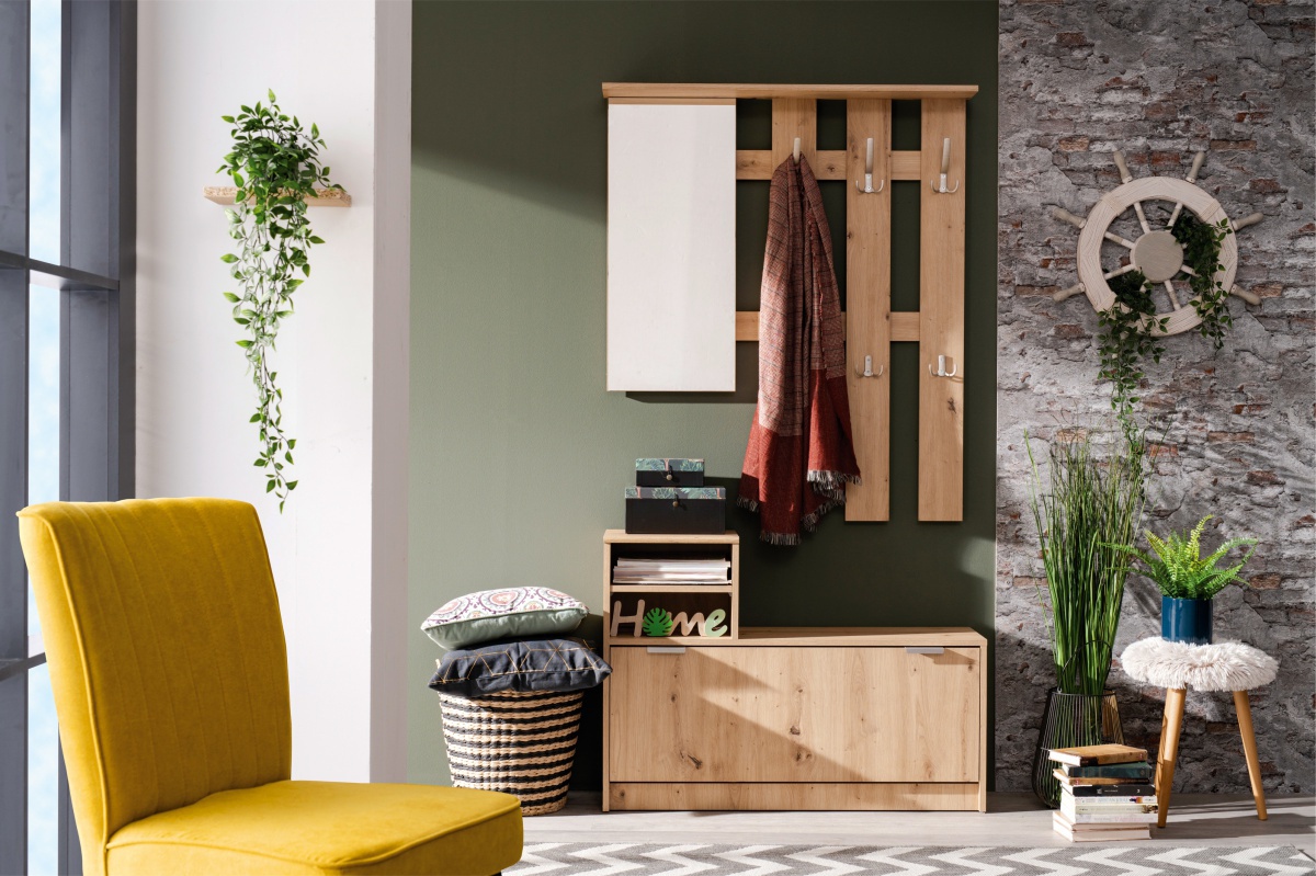 Predsieňová stena siux - dub artisan.

 

Rozmery predsieňovej steny Siux sú 100x191,5x29cm (š, v, h)

 

Ďalšie nábytok do predsiene nájdete v súvisiacich produktoch nižšie.