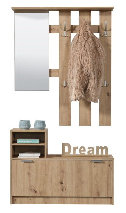 Predsieňová stena siux - dub artisan.

 

Rozmery predsieňovej steny Siux sú 100x191,5x29cm (š, v, h)

 

Ďalšie nábytok do predsiene nájdete v súvisiacich produktoch nižšie.