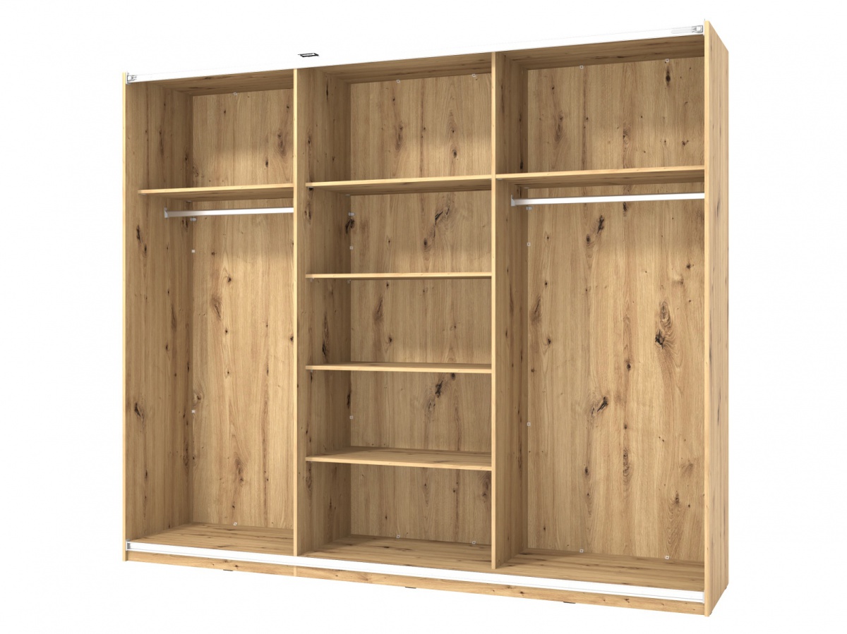 Šatníková skriňa s posuvnými dverami 270 nathan - dub artisan/čierna.

 

Šatníková skriňa Nathan je trojdverová s posuvnými dverami.

 

Rozmery Šatníkové skrine s posuvnými dverami 270 Nathan sú 262,5x224x65,5cm (š, v, h).

 

Všetky produkty z kolekcie Nathan nájdete nižšie v súvisiacich produktoch.