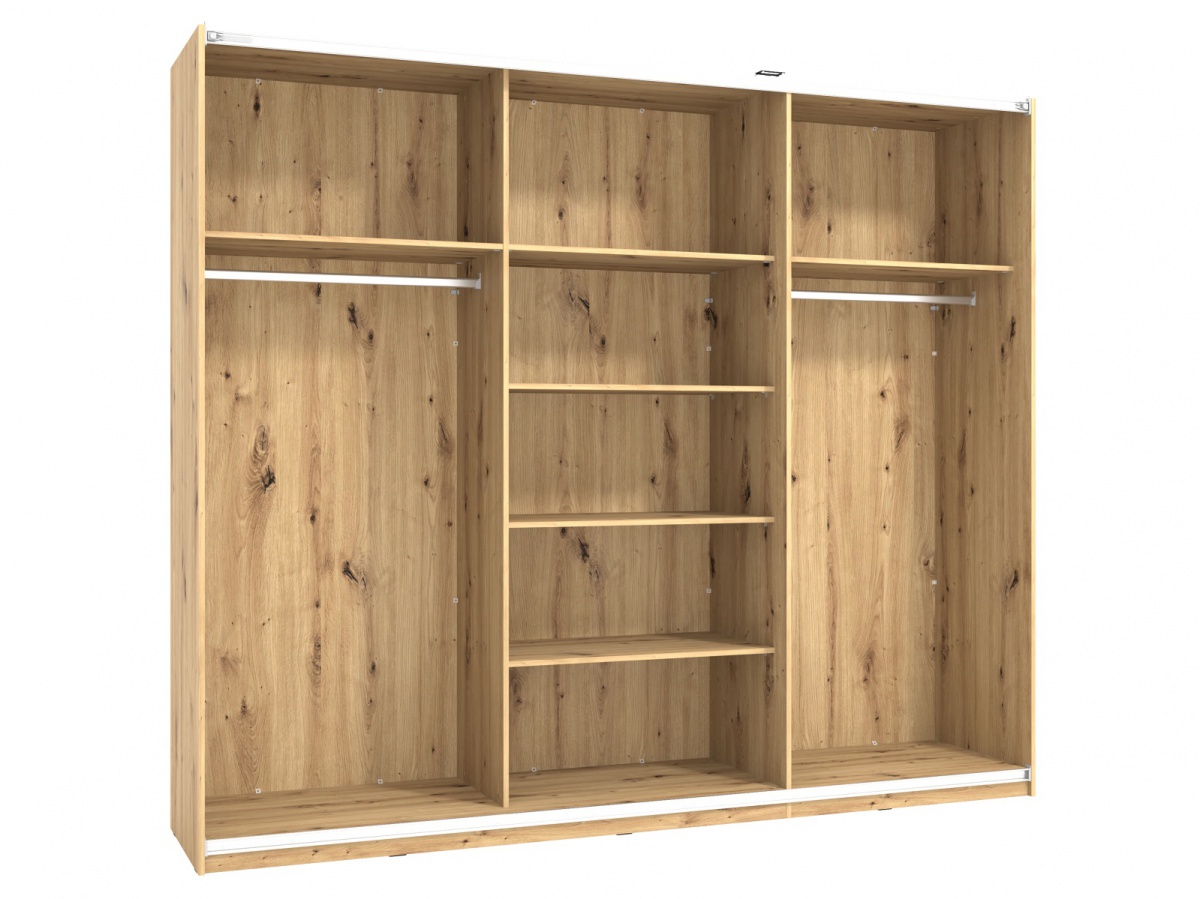 Šatníková skriňa s posuvnými dverami 270 nathan - dub artisan/čierna.

 

Šatníková skriňa Nathan je trojdverová s posuvnými dverami.

 

Rozmery Šatníkové skrine s posuvnými dverami 270 Nathan sú 262,5x224x65,5cm (š, v, h).

 

Všetky produkty z kolekcie Nathan nájdete nižšie v súvisiacich produktoch.