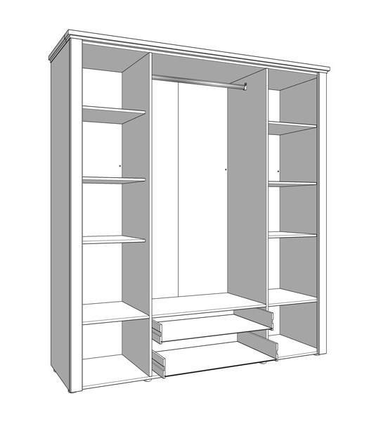 Šatníková skriňa 4d lotta - šedá/dub artisan.

 

Korpus šatníkovej skrine tvorí lamino v šedej farbe, dvierka a čelá zásuviek sú vyrobené z profilovaných MDF dosiek a pokryté matnou šedou fóliou.

 

Rozmery Šatníkové skrine 4D Lotta sú 190x210x58cm (š, v, h).

 

Všetky produkty z kolekcie Lotta nájdete nižšie v súvisiacich produktoch.