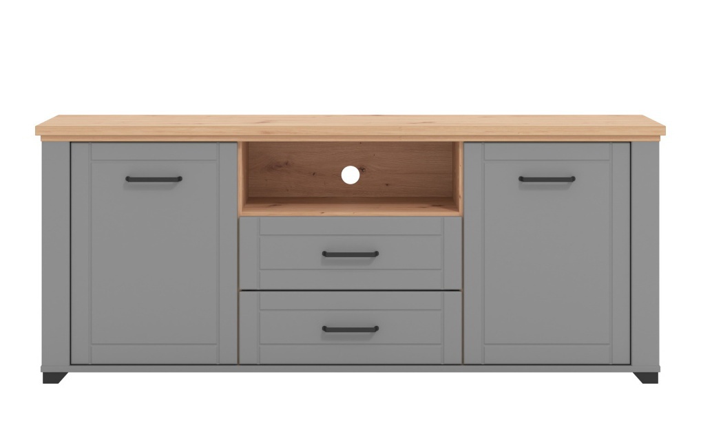 Tv komoda lotta - šedá/dub artisan.

 

Televízna komoda ponúka úložný priestor do obývacej izby v oku lahodiacom prevedení.

 

Rozmery TV komody Lotta sú 161x66,5x41cm (š, v, h).

 

Všetky produkty z kolekcie Lotta nájdete nižšie v súvisiacich produktoch.