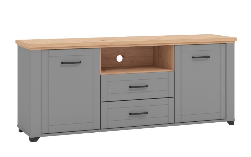 Tv komoda lotta - šedá/dub artisan.

 

Televízna komoda ponúka úložný priestor do obývacej izby v oku lahodiacom prevedení.

 

Rozmery TV komody Lotta sú 161x66,5x41cm (š, v, h).

 

Všetky produkty z kolekcie Lotta nájdete nižšie v súvisiacich produktoch.