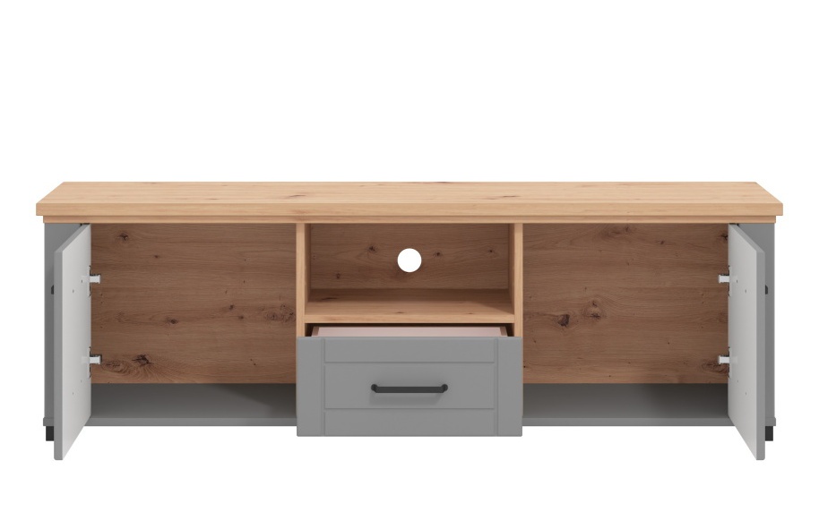 Tv stolík lotta - šedá/dub artisan.

 

Televízny stolík ponúka úložný priestor do obývacej izby v oku lahodiacom prevedení.

 

Rozmery TV stolíka Lotta sú 147x47,5x41cm (š, v, h).

 

Všetky produkty z kolekcie Lotta nájdete nižšie v súvisiacich produktoch.