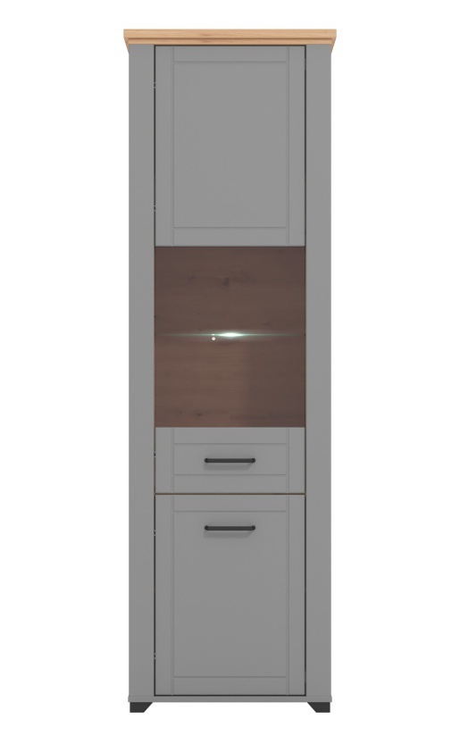 Vysoká vitrína s osvetlením police lotta - šedá/dub artisan.

 

Vysoká vitrína vytvorí kúzelný úložný priestor v obývacej izbe.

 

Rozmery Vysoké vitríny s osvetlením police Lotta sú 60,5x194,5x41cm (š, v, h).

 

Všetky produkty z kolekcie Lotta nájdete nižšie v súvisiacich produktoch.