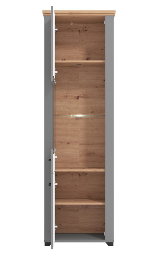 Vysoká vitrína s osvetlením police lotta - šedá/dub artisan.

 

Vysoká vitrína vytvorí kúzelný úložný priestor v obývacej izbe.

 

Rozmery Vysoké vitríny s osvetlením police Lotta sú 60,5x194,5x41cm (š, v, h).

 

Všetky produkty z kolekcie Lotta nájdete nižšie v súvisiacich produktoch.