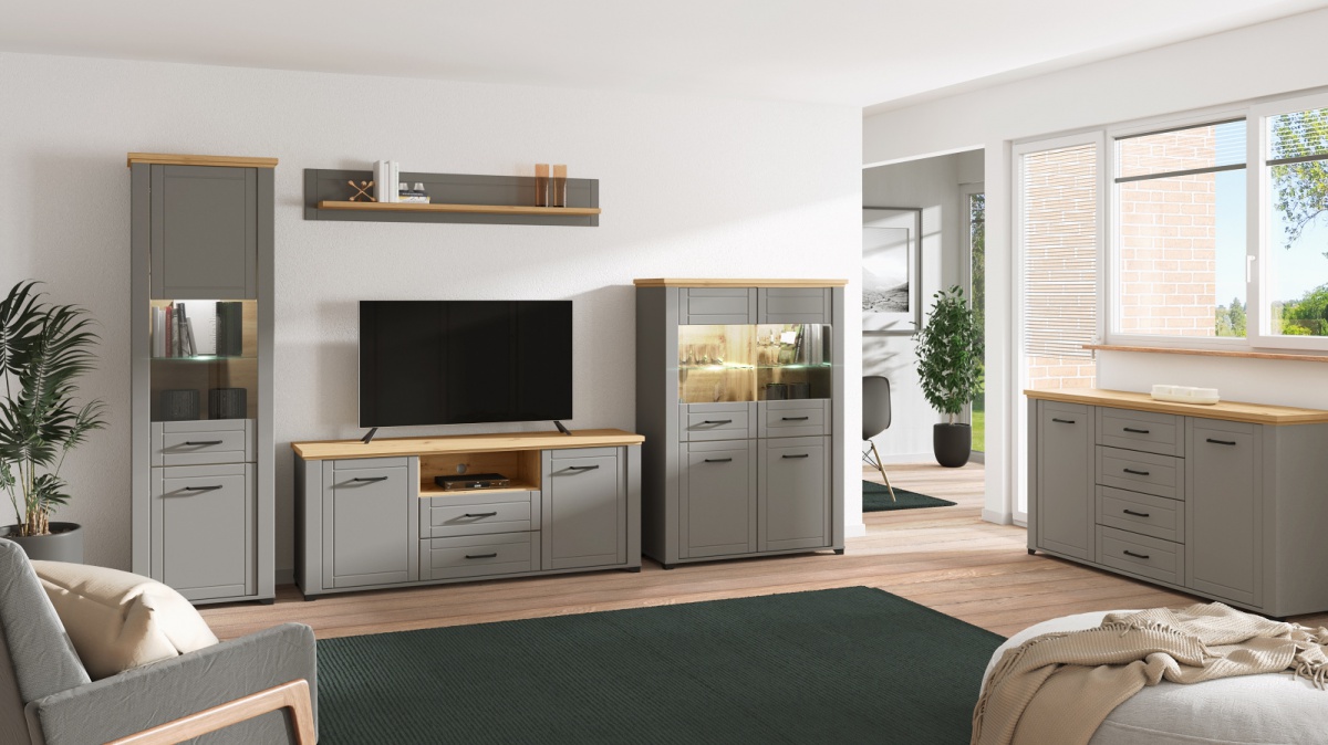 Nízká vitrína bez osvetlení lotta - šedá/dub artisan.

 

Nízka vitrína vytvorí kúzelný úložný priestor v obývacej izbe.

 

Rozmery Nízke vitríny bez osvetlenia Lotta sú 103,5x143x41cm (š, v, h).

 

Všetky produkty z kolekcie Lotta nájdete nižšie v súvisiacich produktoch.