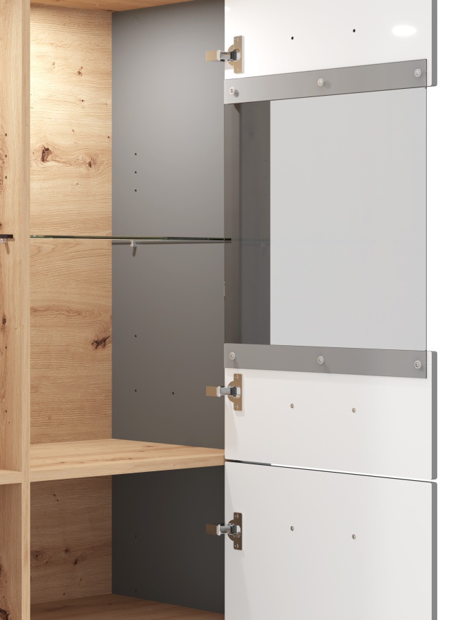 Nízka vitrína s kompletným osvetlením lotta - šedá/dub artisan.

 

Nízka vitrína vytvorí kúzelný úložný priestor v obývacej izbe.

 

Rozmery Nízke vitríny s kompletným osvetlením Lotta sú 103,5x143x41cm (š, v, h).

 

Všetky produkty z kolekcie Lotta nájdete nižšie v súvisiacich produktoch.