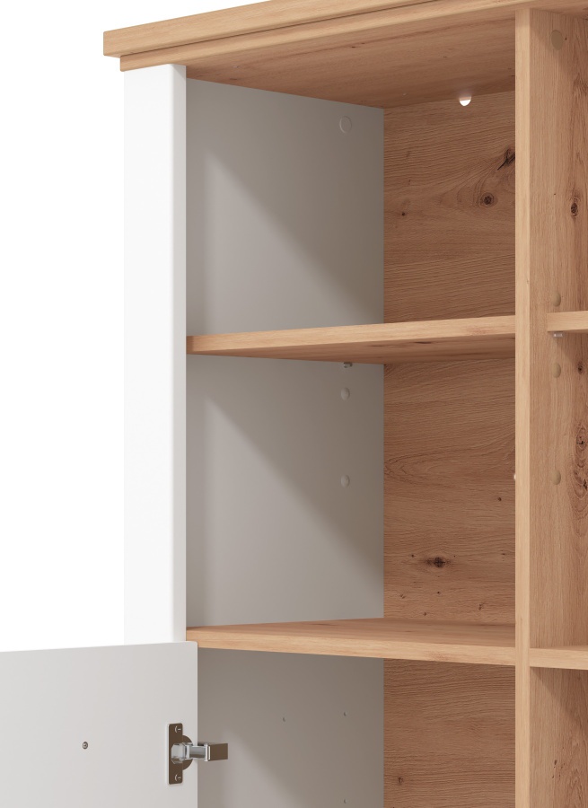 Nízka vitrína s osvetlením políc lotta - biela/dub artisan.

 

Nízka vitrína vytvorí kúzelný úložný priestor v obývacej izbe.

 

Rozmery Nízke vitríny s osvetlením políc Lotta sú 103,5x143x41cm (š, v, h).

 

Všetky produkty z kolekcie Lotta nájdete nižšie v súvisiacich produktoch.